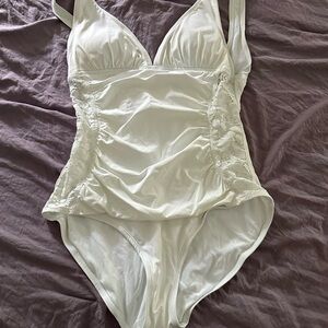 Tommy Bahama White One Piece Swimsuit with matching cover-up